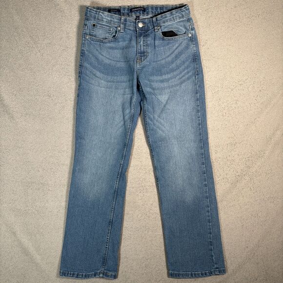 Calvin Klein Jeans Women’s Size 16 Slim Straight Fit 30x28.5 Seat Fade Whiskers - Picture 1 of 13